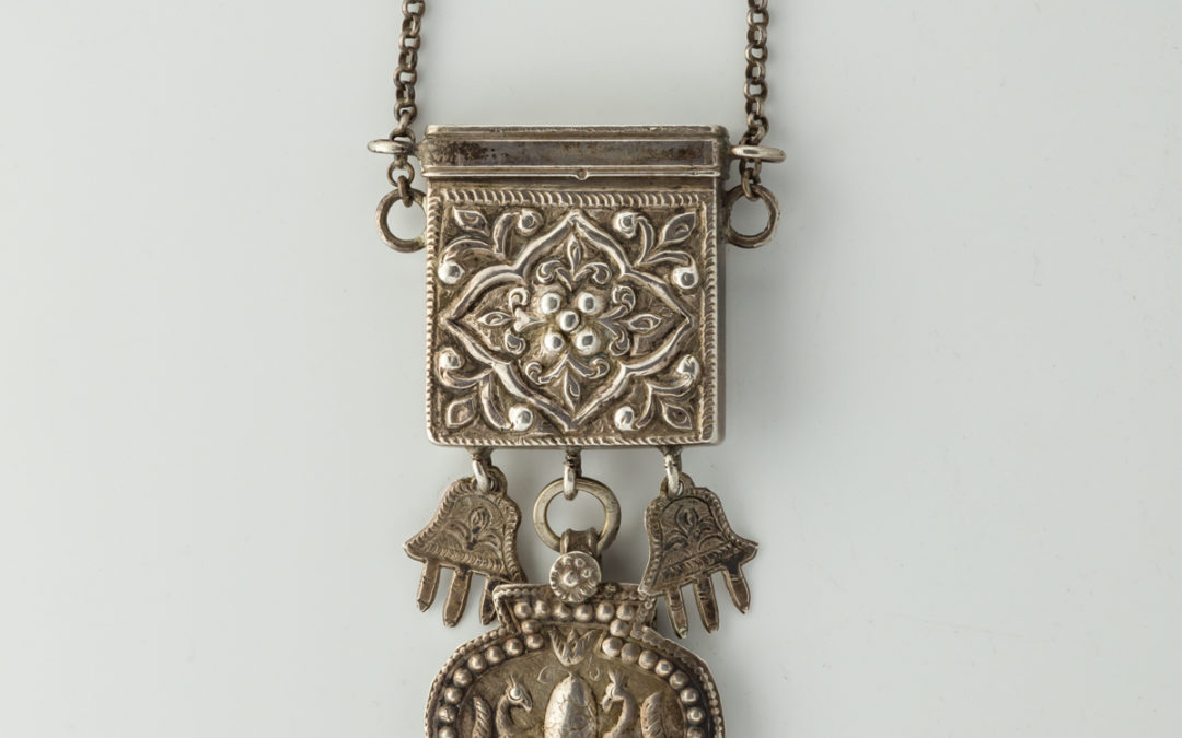 026. An Exceptionally Rare Silver Amuletic Necklace