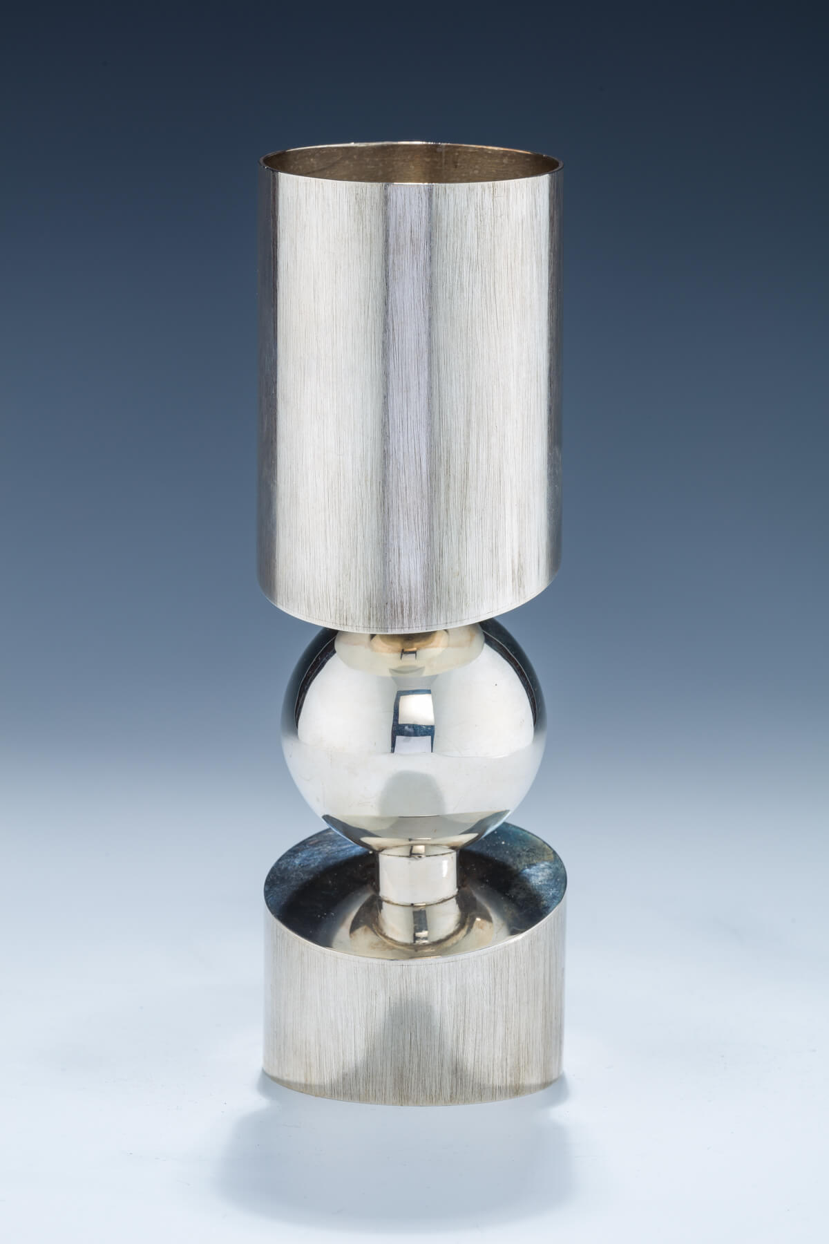 146. A Large Sterling Silver Kiddush Goblet by Carmel Shabi