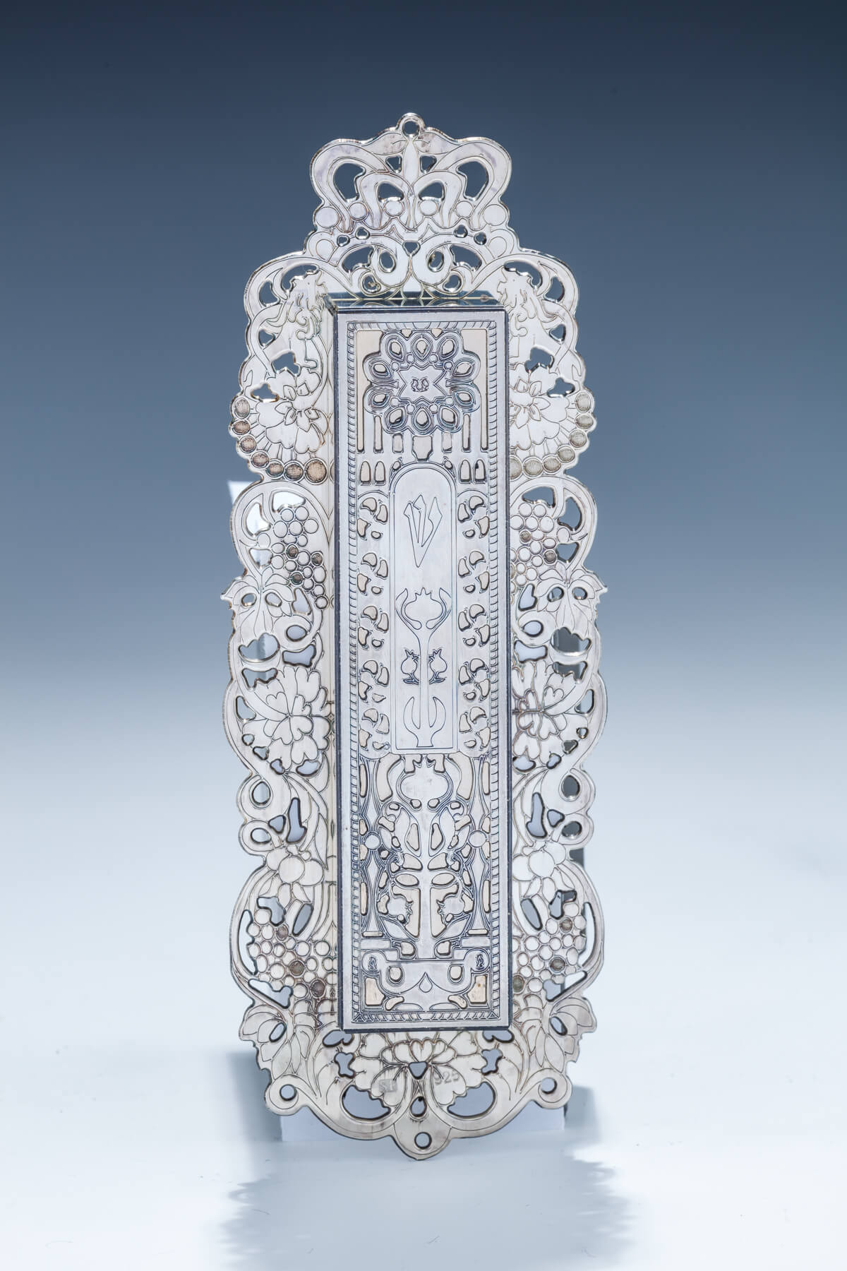 142. A Large Sterling Silver Mezuzah by Shuki Freiman