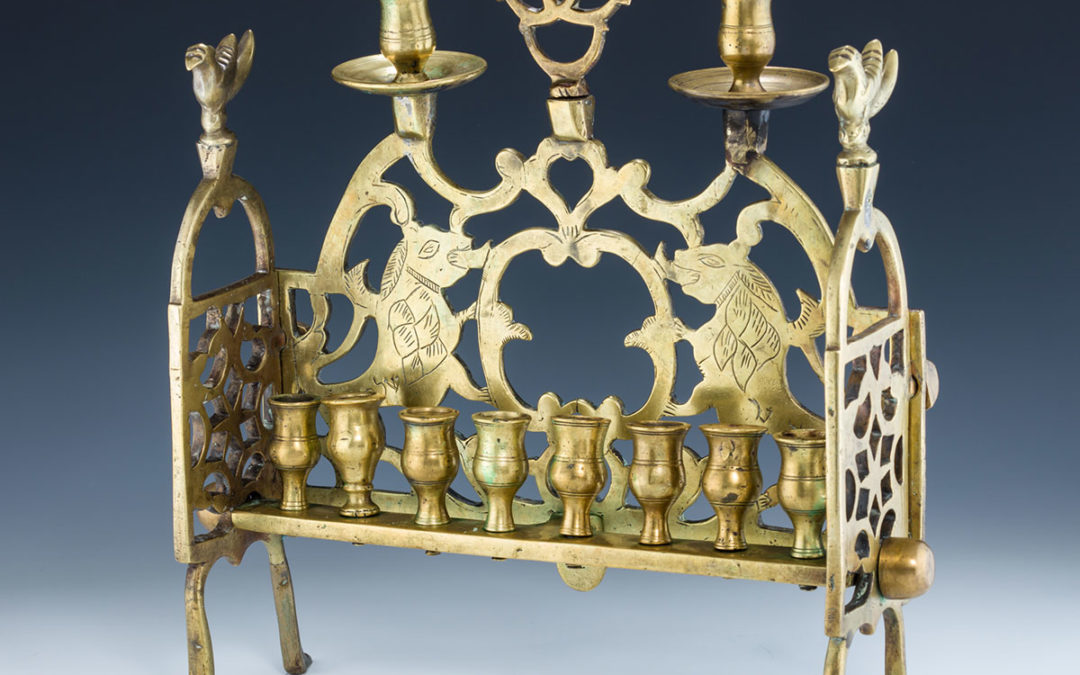 102. A Large And Important Brass Chanukah Lamp