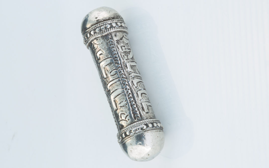21. A Silver Amulet Case With Original Amulet