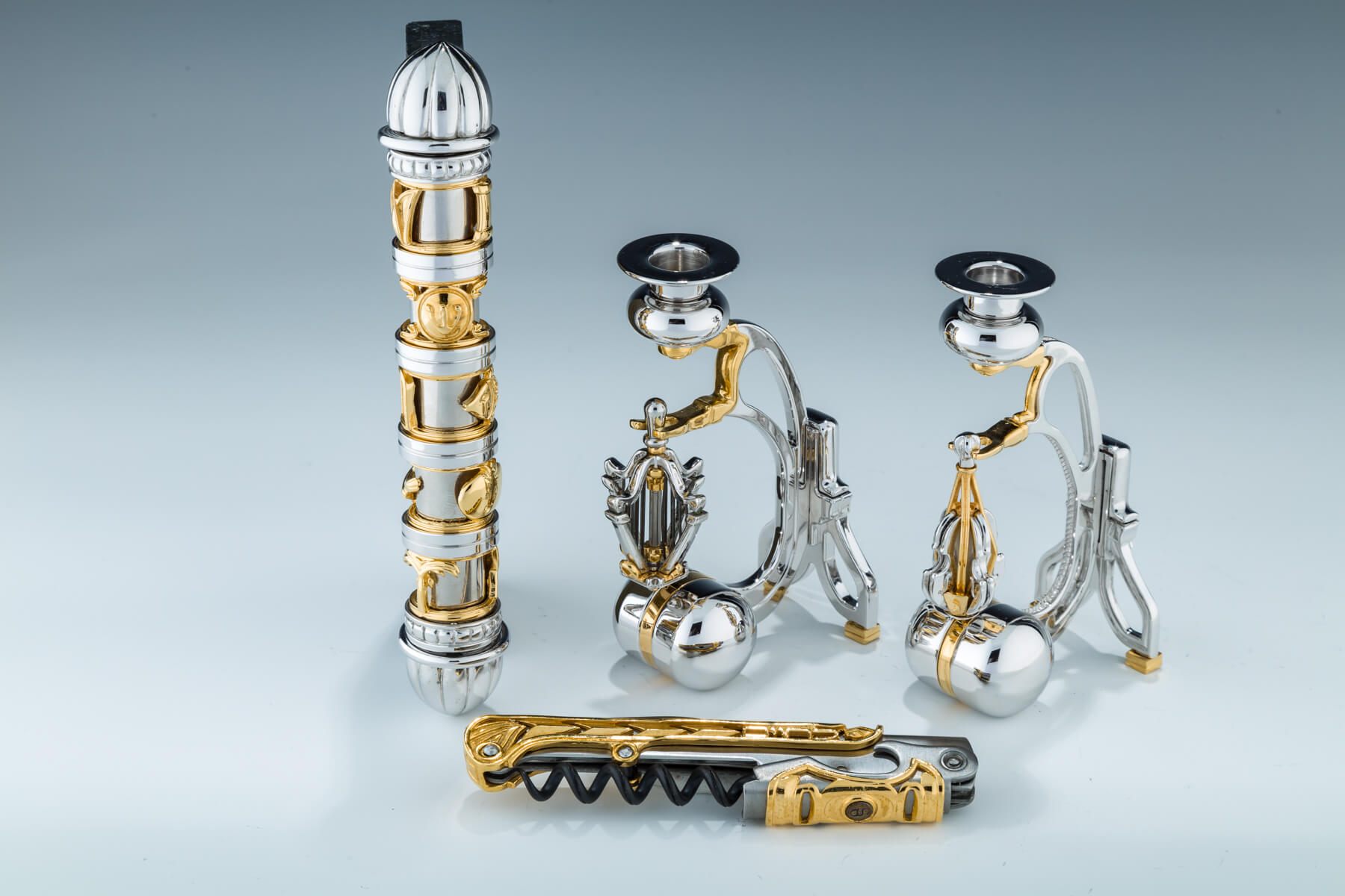 94. A Group Of Four Judaica Items By Swed Master Silversmiths