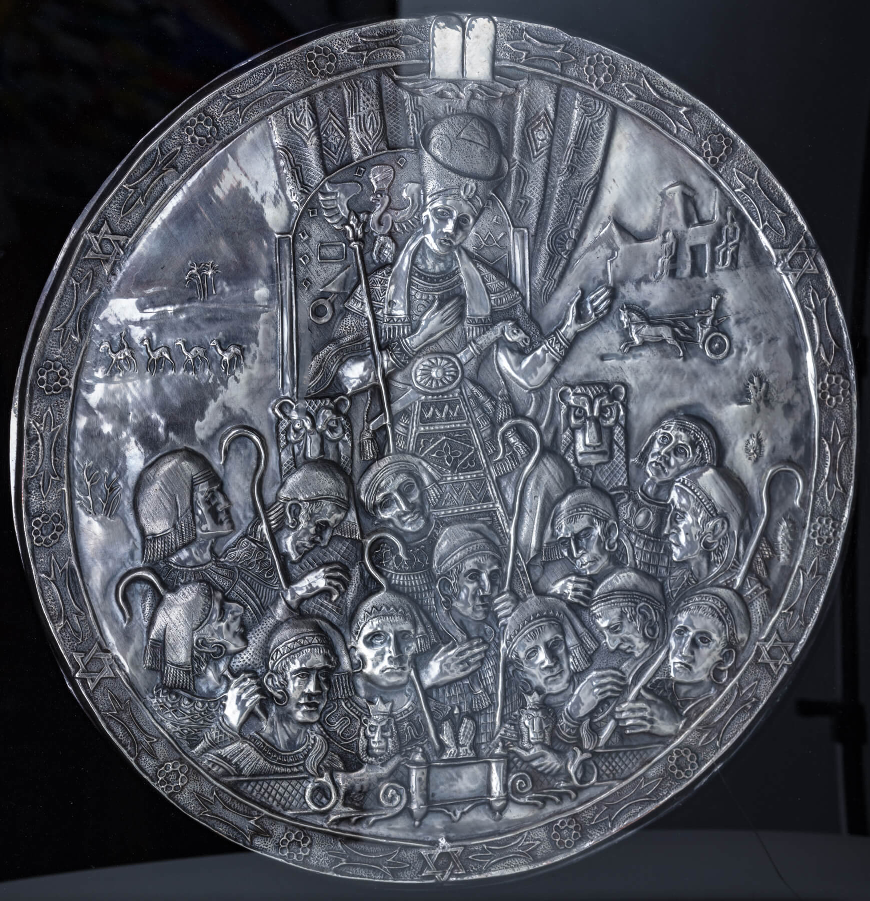 113. A Sterling Silver Plaque By Henryk Winograd