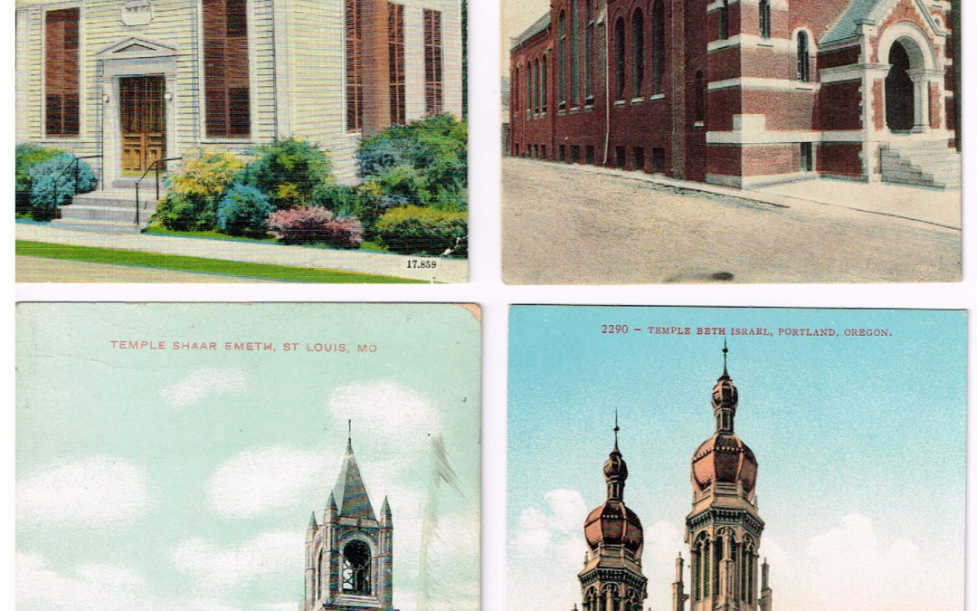 135. A Large Collection Of 72 American Synagogue Postcards
