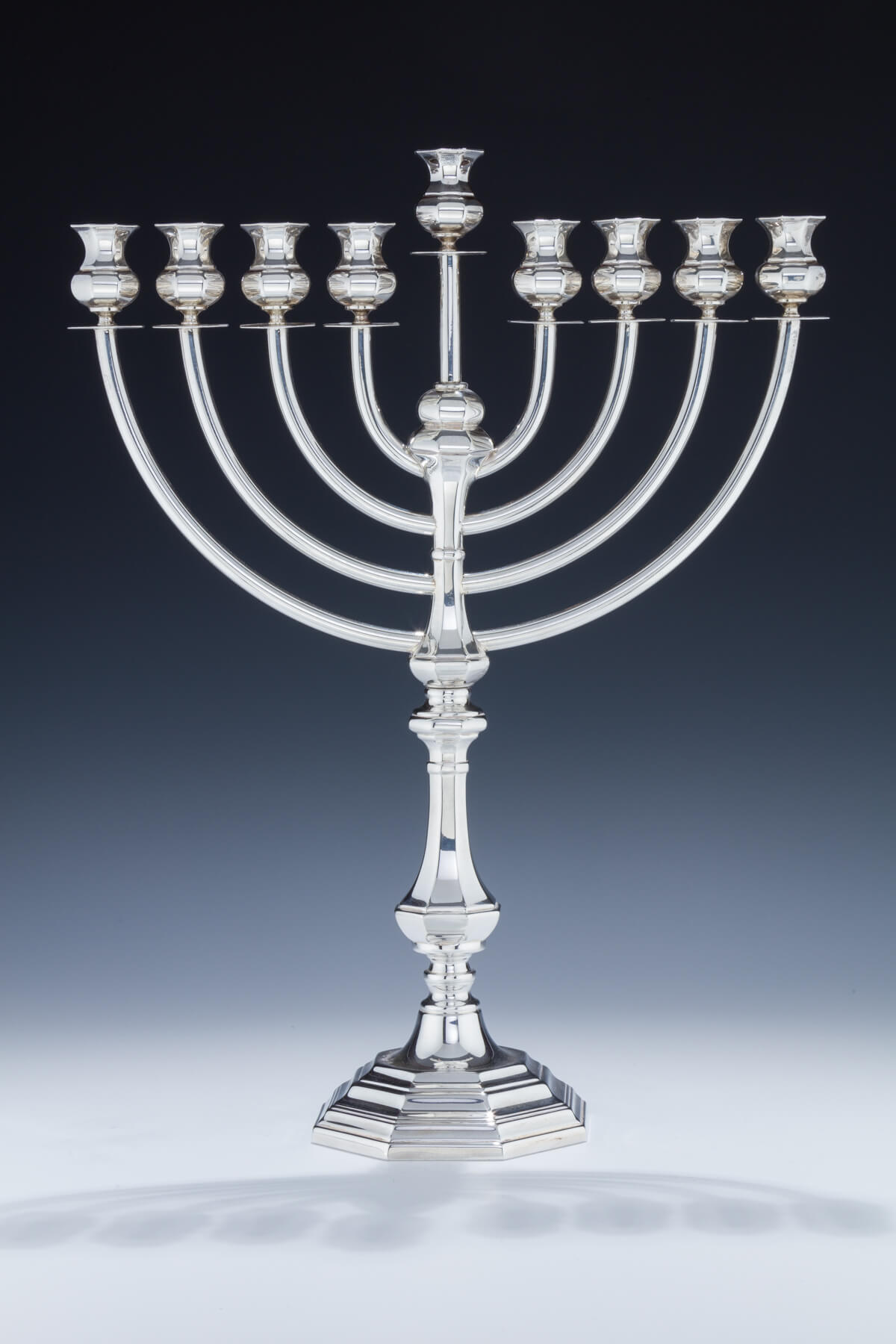 154. A Large Sterling Silver Hanukkah Menorah by Tiffany and Company