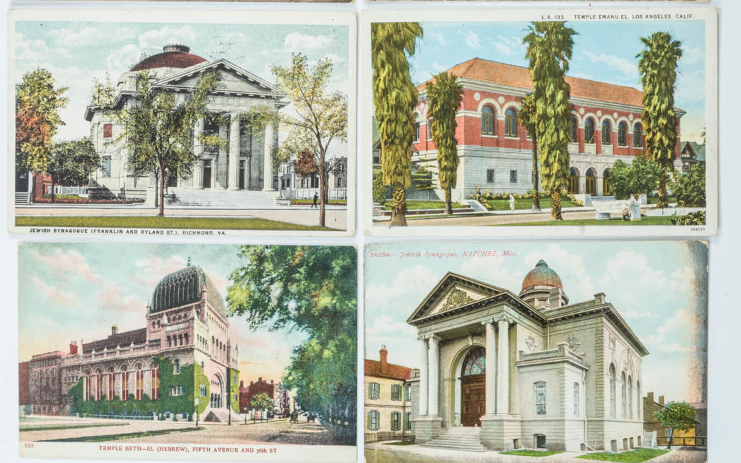 113. A COLLECTION OF 80 AMERICAN SYNAGOGUE POSTCARDS