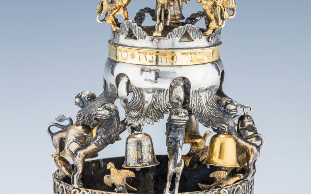 110. A RARE AND IMPORTANT GALICIAN SILVER TORAH CROWN