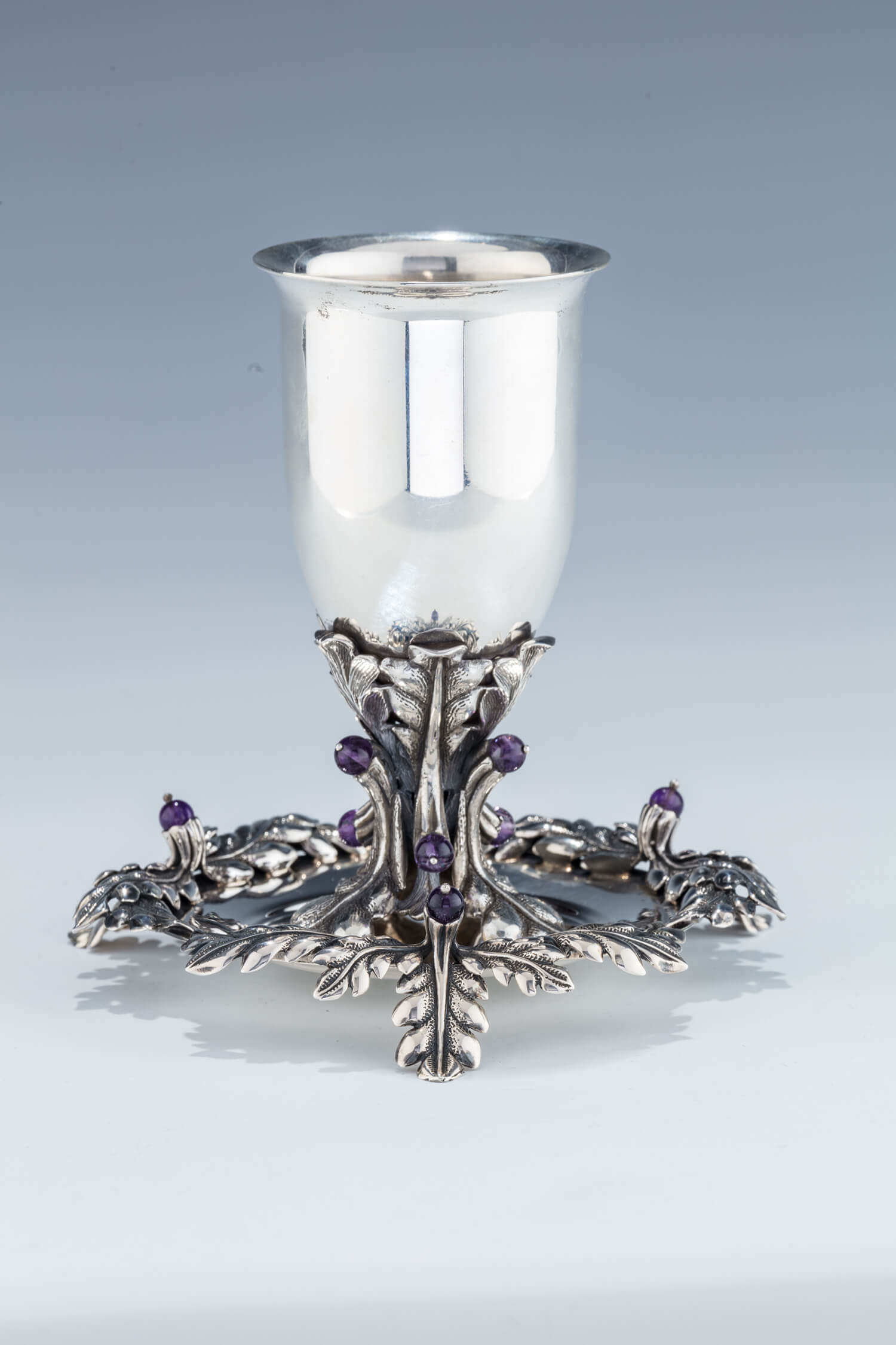 147. A MONUMENTAL STERLING SILVER SEDER EQUIPAGE BY SWED MASTER SILVERSMITHS