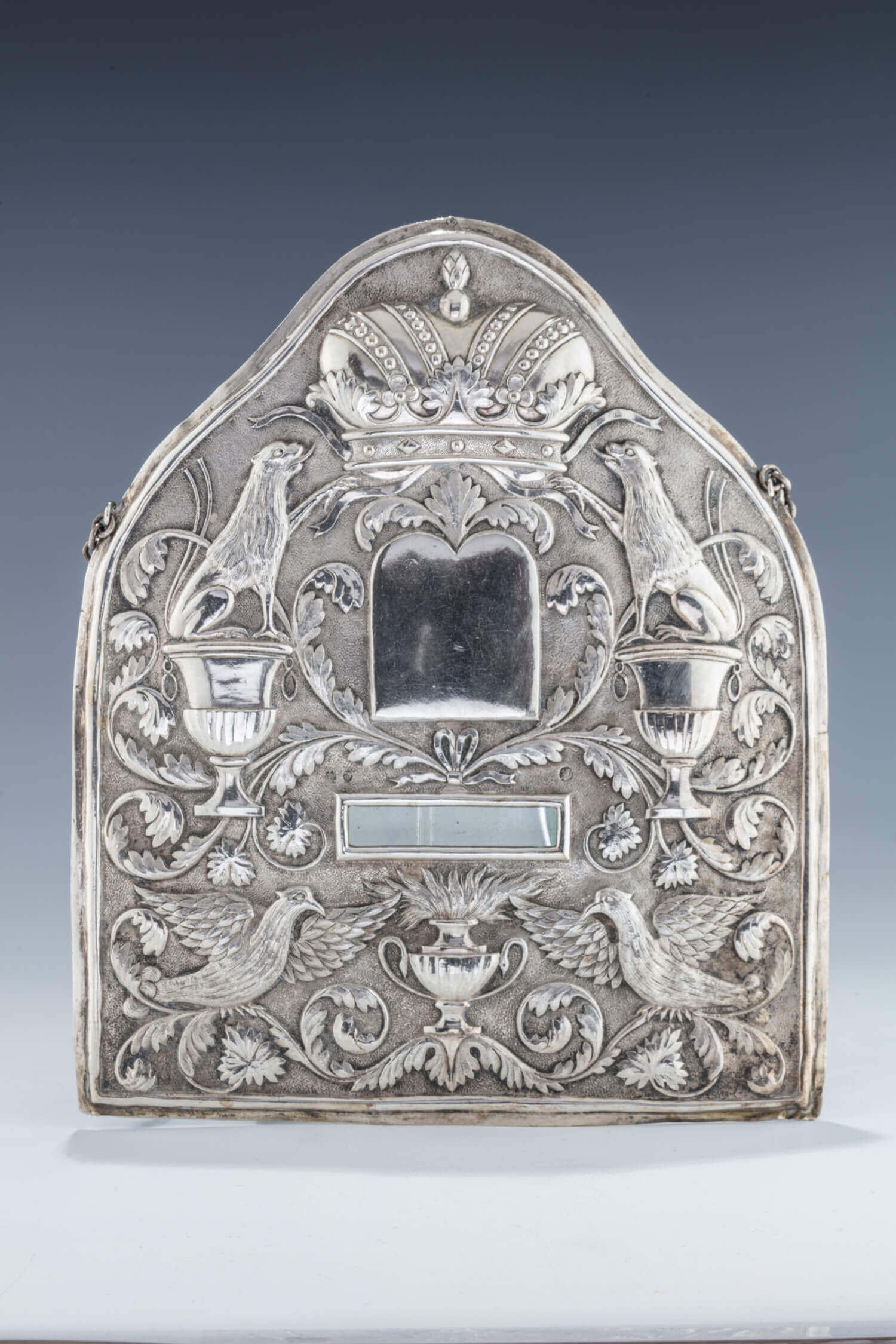 100. A RARE AND IMPORTANT SILVER TORAH SHIELD BY FRANZ KALTENMARKER