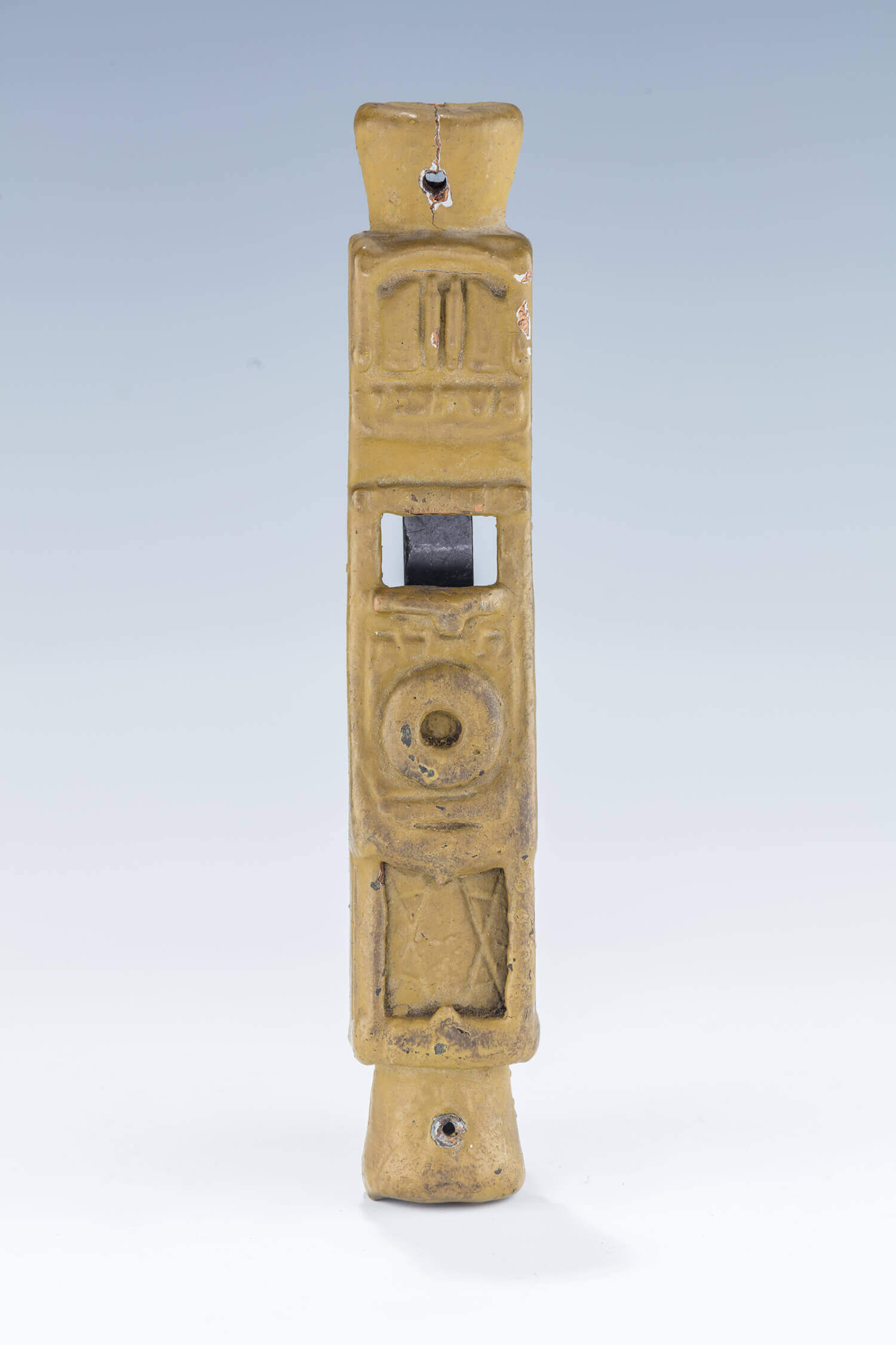 065. A RARE AND IMPORTANT WOODEN MEZUZAH